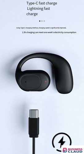 RichRipple F1 Long 6H Play Time Wireless Bluetooth Earphone Digital Display Single Earbud Ultra Long Standby Business Earpods HD Call Headset Outdoor in Built-charging-cable-and-22-5w-fast-charging