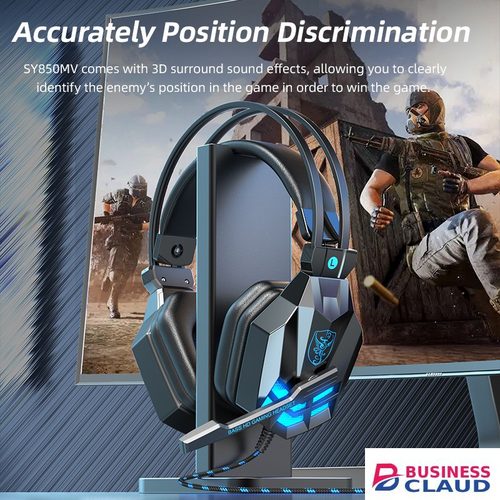 Computer Microphones 3.5MM Wire Luminous Gaming Headset Noise Cancelling Soft Earmuff Headphones With Microphone For Smartphones PC Play Station 4 in Cables-led-light-flashlight
