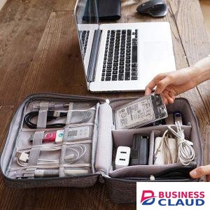 Travel Accessories Cable Charger Storage Bag – Portable Waterproof Double Layer Electronics Organizer