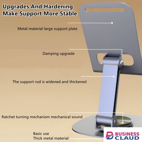 RichRipple 100% Metal Universal Desktop Phone Holder Stand Adjustable 360° Rotating Desk Foldable Portable Stand For Phone/Pad/Tablet Mounts & Stands Foldable TableCell Phone Desk Stand Holder in Cables-led-light-flashlight