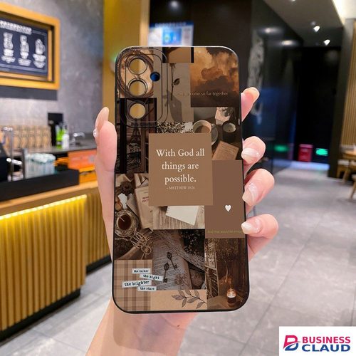 For Samsung Galaxy A16 A06 A15 A05 A25 A35 A55 A14 A24 A34 A54 A33 A53 A73 A32 A52S A72 With God all things are Possible Full Protective Case Anti Drop Cover in Built-charging-cable-and-22-5w-fast-charging