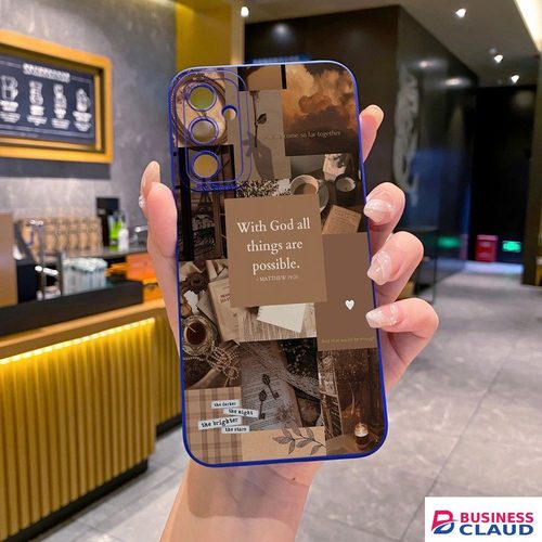 For Samsung Galaxy A16 A06 A15 A05 A25 A35 A55 A14 A24 A34 A54 A33 A53 A73 A32 A52S A72 With God all things are Possible Full Protective Case Anti Drop Cover in Built-charging-cable-and-22-5w-fast-charging