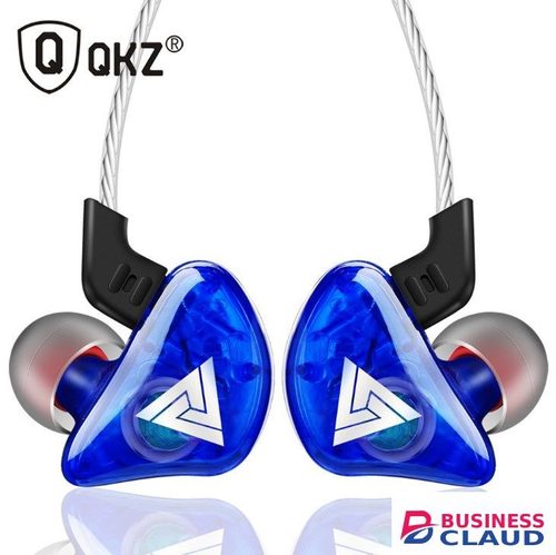 QKZ Brand Sports Earphones Running Earbuds Super Bass Music Stereo Earbuds Wired Earphones Microphone With Gift Box Package Brand in Cable-black