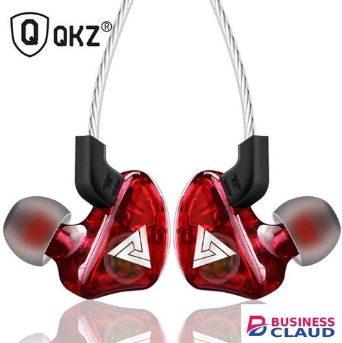 QKZ Brand Sports Earphones Running Earbuds Super Bass Music Stereo Earbuds Wired Earphones Microphone With Gift Box Package Brand in Cable-black