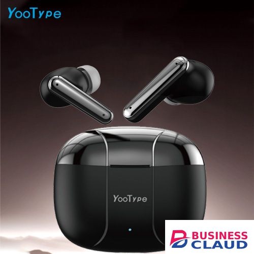 YooType K14 Wireless Bluetooth Earbuds True Wireless Earphones for Noise Suppression Pure Bass Sound 400mAh with Intelligent Touch in Black with Mic Earpods Suitable for ios Android and Windows in Built-charging-cable-and-22-5w-fast-charging