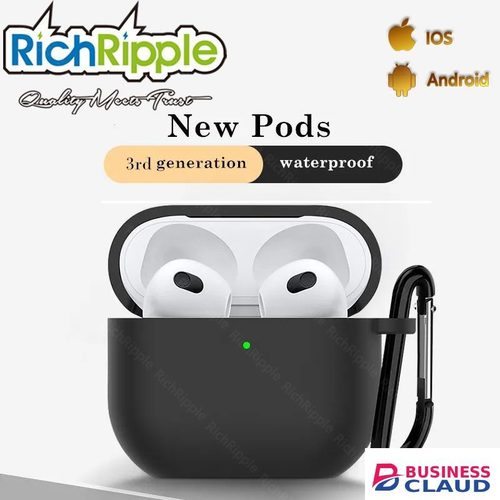 New RichRipple NEW 3rd Generation Pods TWS Wireless Bluetooth Earphone Rename Bluetooth 5.0 Earpods Mini Earbuds with Charging Box Sports Handsfree Headset for Android and IOS in Cables-led-light-flashlight