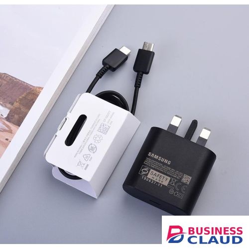 Samsung 25 Watts White Super Fast Charger/ Adapter With Type C Output For Galaxy A16, A06, A26, A36, A56, A14, A15, A23, A24, A25, A33, A34, A35, A53, A54, A55, A73, A74,S Series
