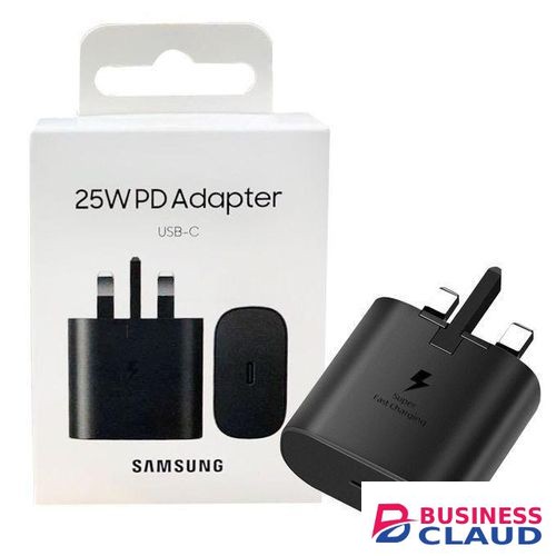 Samsung 25 Watts White Super Fast Charger/ Adapter With Type C Output For Galaxy A16, A06, A26, A36, A56, A14, A15, A23, A24, A25, A33, A34, A35, A53, A54, A55, A73, A74,S Series in Built-charging-cable-and-22-5w-fast-charging