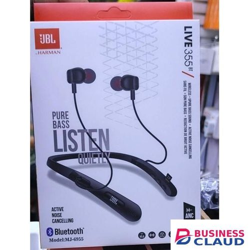 JBL LIVE 355BT Neckband pure Bass Sports Earphones with a Magnetic Neckband and Bluetooth 5.2 Bluetooth Waterproof Sports Earphones with Magnetic Neckband and Noise-Cancelling Technology