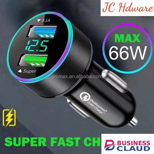 JC Mini QC3.0 40W Dual USB Car Charger Adapter Quick Fast Charger for Android Samsung Huawei iPhone ipad Tablet in Built-charging-cable-and-22-5w-fast-charging