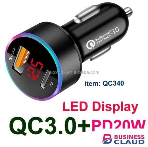 JC Mini QC3.0 40W Dual USB Car Charger Adapter Quick Fast Charger for Android Samsung Huawei iPhone ipad Tablet in Built-charging-cable-and-22-5w-fast-charging