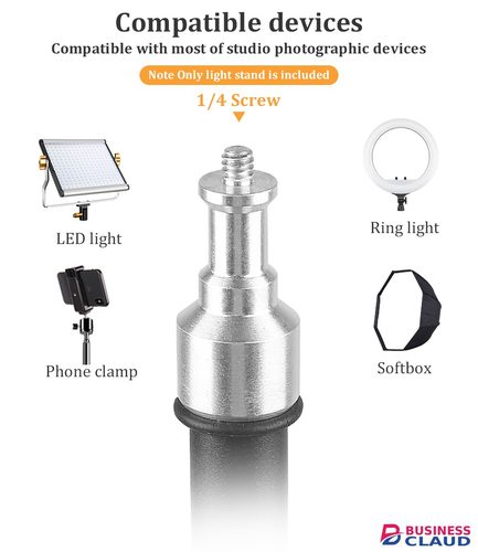 Phone holder 4in1 Pack,Photography Aluminum 2.1M Tripod 1/4 Screw Head Light Stand Fit for Live Photo Studio Video Lighting Studio Kits Selfie Stick Tripod for Vlog Live Tiktok with Bluetooth Remote