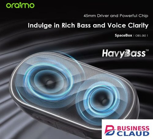 Portable Stylish Oraimo OBS-382 Bluetooth Speaker Hi-Fi Stereo Stylish TWS Portable Speaker 1800mAh RGB Light Bluetooth Speaker in Cables-led-light-flashlight