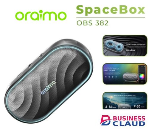 Portable Stylish Oraimo OBS-382 Bluetooth Speaker Hi-Fi Stereo Stylish TWS Portable Speaker 1800mAh RGB Light Bluetooth Speaker in Cables-led-light-flashlight