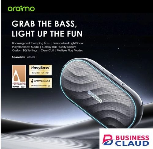 Portable Stylish Oraimo OBS-382 Bluetooth Speaker Hi-Fi Stereo Stylish TWS Portable Speaker 1800mAh RGB Light Bluetooth Speaker in Cables-led-light-flashlight
