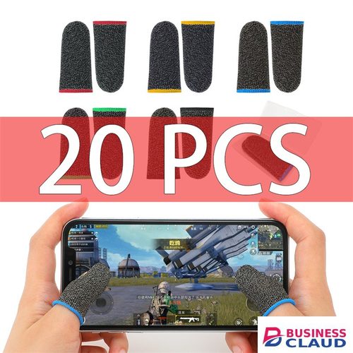 New 20Pcs New Finger Cover Game Controller For PUBG Sweat Proof Non-Scratch Sensitive Touch Screen Gaming Finger Thumb Sleeve Gloves in Cables-led-light-flashlight