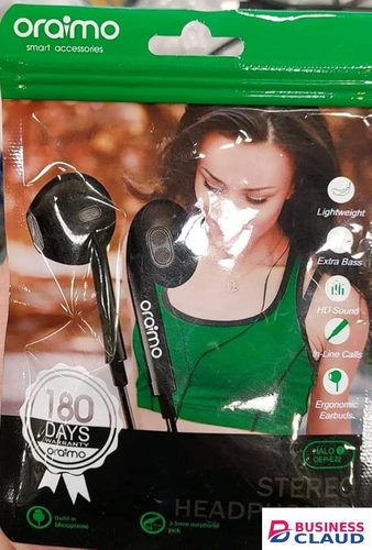 Oraimo Wired Earphones 3.5mm Pure Bass In-Ear Headset Sports Earpods Stereo Music Gaming Headphone with Microphone Comfortable Compatible on Android/IOS Laptop 1.2 meter cord in Ear-headset-sports-earpods-stereo-music-gaming-headphone-w
