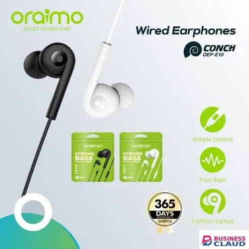 Oraimo Wired Earphones 3.5mm Pure Bass In-Ear Headset Sports Earpods Stereo Music Gaming Headphone with Microphone Comfortable Compatible on Android/IOS Laptop 1.2 meter cord in Ear-headset-sports-earpods-stereo-music-gaming-headphone-w