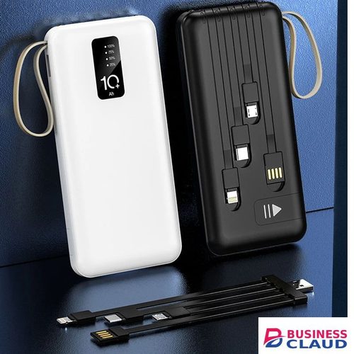 Portable PAFEL portable power bank 15000mAh with 4 detachable charging cables LED digital display screen for fast charging universal external battery compact and lightweight travel backup charger in Cables-led-light-flashlight