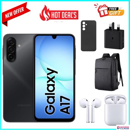 LIMITED OFFERS!! Samsung Galaxy A17 5G 6.7'' 256GB/128GB ROM + 4GB/6GB/8GB RAM 5000 mAh 50 MP+ 13 MP camera Android 15 Samsung A17, A17 samsung smartphones+FREE GIFTS Offers in Cable-black