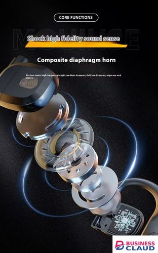 New Bluetooth Earphone New Universal For Left And Right Ears Bluetooth Earpods Wireless Super Long Battery Life Single Ear Open Non-In-Ear Rotating OWS Ear Hook Mobile Accessories for iOS Android Phones in Cables-led-light-flashlight