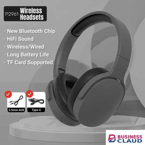 [P2961 Pro] New Bluetooth 5.4 Wireless Over ear Headphones with mic, Thick 20mm skin-friendly Earmuffs, 120H Standby time,Noise Cancelling, Heavy Bass,TF card Support, Compatible with Phones and PCs