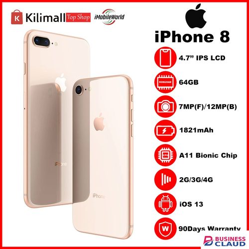 Grade A Original-Used iPhone 8 64GB with 4.7 inch IPS - 3D Touch - Fingerprint - IOS Smartphone A11 bionic processor