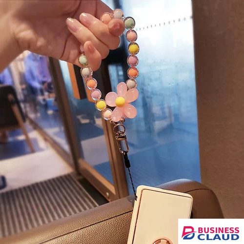 【Clearance Sale】1pc Phone Anti-lost Lanyard Key Short Wrist Pendant Colorful Macaron Round Bead Pendant Women's Hand-held Chain Mobile Phone Lanyard Sale in Cables-led-light-flashlight