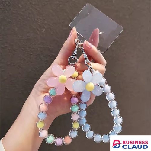 【Clearance Sale】1pc Phone Anti-lost Lanyard Key Short Wrist Pendant Colorful Macaron Round Bead Pendant Women's Hand-held Chain Mobile Phone Lanyard Sale in Cables-led-light-flashlight