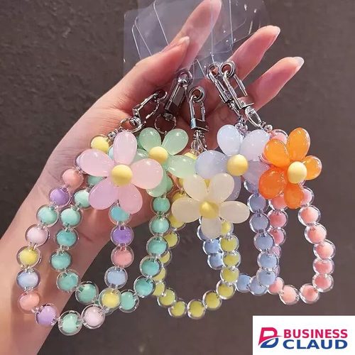 【Clearance Sale】1pc Phone Anti-lost Lanyard Key Short Wrist Pendant Colorful Macaron Round Bead Pendant Women's Hand-held Chain Mobile Phone Lanyard