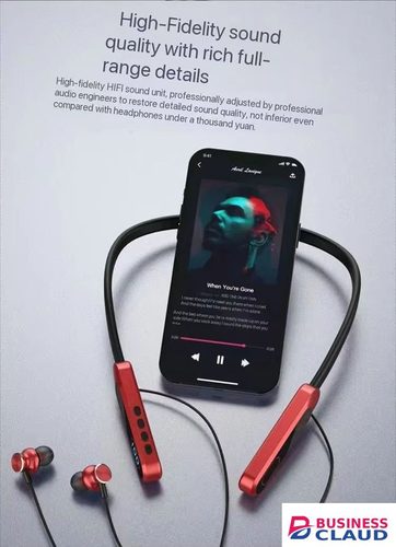 PAFEL S06 Wireless Neckband Bluetooth Earphones - LCD Power Display, TF Card Slot MP3 Player, 20H Long Playtime, 5 EQ Sound Modes Deep Bass Sports Headset Earpods with Mic, Type-C Fast Charging Black in Cables-led-light-flashlight