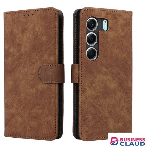 Flip Cover for Tecno Camon 40 Pro 4G / 5G PU Leather Phone Case Full-Body Protection Shockproof [RFID Blocking] Wallet Cover in Built-charging-cable-and-22-5w-fast-charging