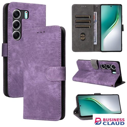 Flip Cover for Tecno Camon 40 Pro 4G / 5G PU Leather Phone Case Full-Body Protection Shockproof [RFID Blocking] Wallet Cover in Built-charging-cable-and-22-5w-fast-charging