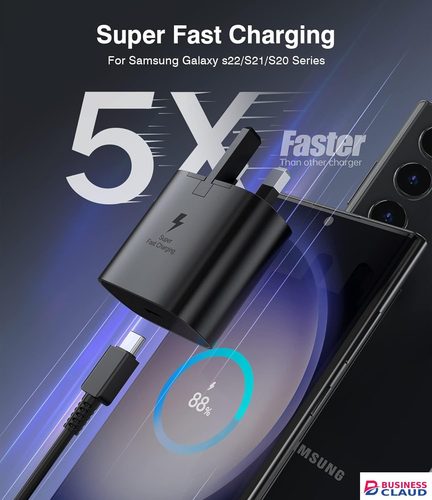 Samsung Fast Charger, Samsung USB C Charger Plug and Cable 1M USBC to Type C Charging Lead for Galaxy S25/S24/S23/S22/S21/S20/A17/A16/A15/A23/A25/A26/A32/A33/A34/A35/A36/A52/A53/A54/A55/A56 in Cables-led-light-flashlight