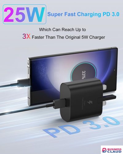 Samsung Fast Charger, Samsung USB C Charger Plug and Cable 1M USBC to Type C Charging Lead for Galaxy S25/S24/S23/S22/S21/S20/A17/A16/A15/A23/A25/A26/A32/A33/A34/A35/A36/A52/A53/A54/A55/A56 in Cables-led-light-flashlight