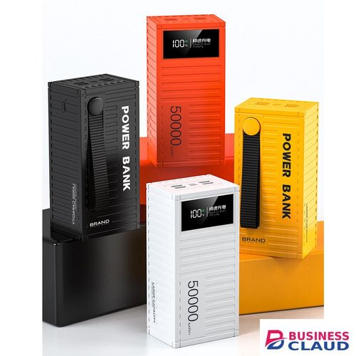 【Besundy】Upgrade Container 50000mAh Super Fast Charging Powerbank Large Capacity 100% Mark Capacity LED Digital Display Power bank TypeC Micro USB For all Phones Tablets in 4-cable