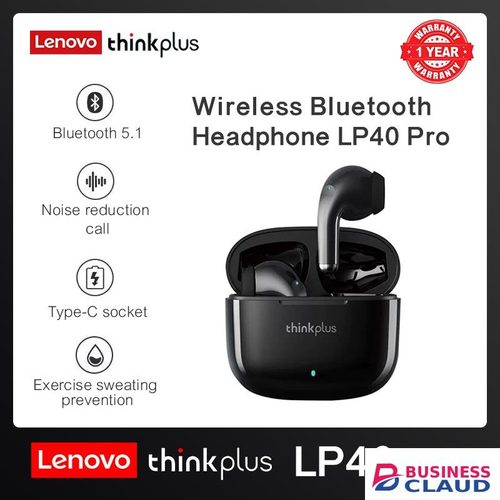 Lenovo Thinkplus LP40 Pro Touch Earphones TWS Wireless earpods 5.0 Noise Reduction Dual Stereoscopic Sound Effect Wireless headphone in Cables-led-light-flashlight