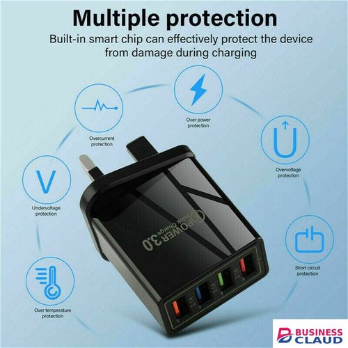 Wall Charger Multiple Usb Port Smartphone Charger Adapter in Cables-led-light-flashlight