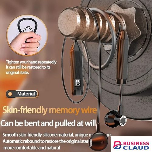 Wireless Bluetooth Sports Earphones LED Display Super Power Headphones Bluetooth Running Headset Neckband Magnetic Earbuds Stereo Microphone With Gift Box Package in Cables-led-light-flashlight