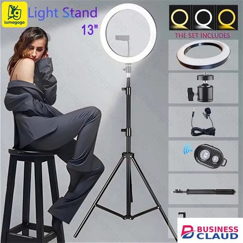 Free (Free Gift: Micphone+Remote) 4 in 1 Generic Ring Light 13Inch for Selfie Live Stream/Makeup/Youtube/Tiktok Video/Photography WITH 2.1M TRIPOD Stand Gift in 1-generic-ring-light-13inch-for-selfie-live-stream-makeup-youtube-tik