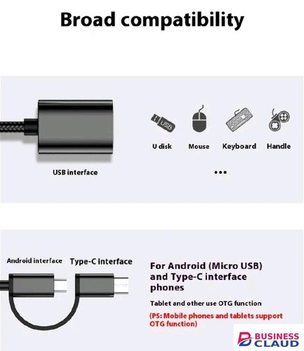 2 In 1 OTG Adapters Multi-port Adapter Cable Android Type-C Cable and micro USB Flash Drive Suitable For Mobile Phones, Computers And Tablets Mobile Phone Adapter USB 3.0 Adapter USB Data Cable in 1-otg-adapters-multi-port-adapter-cable-android-type-c-cable-and-micro-usb-flash-drive-suitable