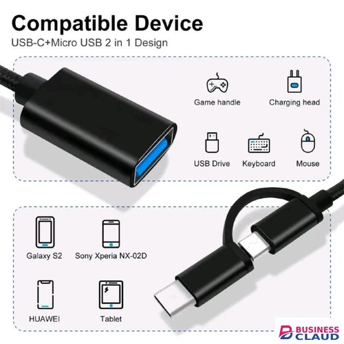 2 In 1 OTG Adapters Multi-port Adapter Cable Android Type-C Cable and micro USB Flash Drive Suitable For Mobile Phones, Computers And Tablets Mobile Phone Adapter USB 3.0 Adapter USB Data Cable in 1-otg-adapters-multi-port-adapter-cable-android-type-c-cable-and-micro-usb-flash-drive-suitable