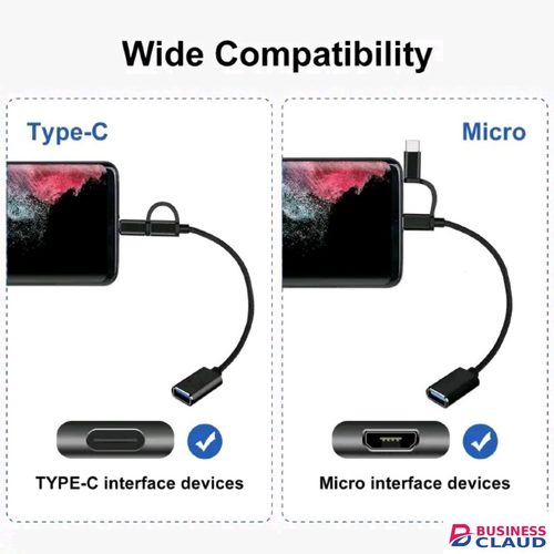 2 In 1 OTG Adapters Multi-port Adapter Cable Android Type-C Cable and micro USB Flash Drive Suitable For Mobile Phones, Computers And Tablets Mobile Phone Adapter USB 3.0 Adapter USB Data Cable in 1-otg-adapters-multi-port-adapter-cable-android-type-c-cable-and-micro-usb-flash-drive-suitable