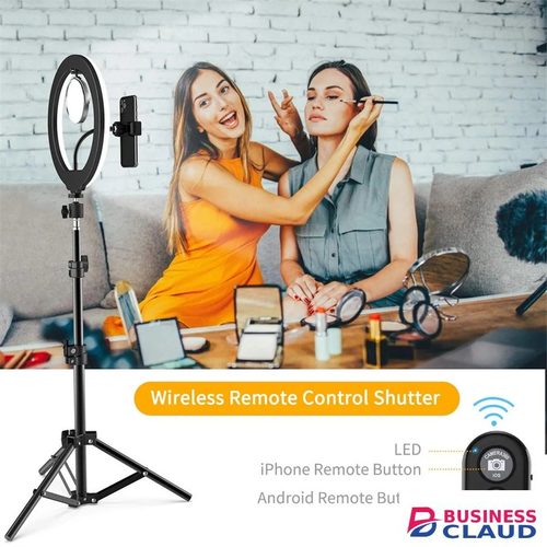 4 in 1 (Free Gift: Micphone+Remote)Generic Ring Light 14Inch for Selfie Live Stream/Makeup/Youtube/Tiktok Video/Photography WITH 2.1M TRIPOD Stand in 1-free-gift-micphone-remote-generic-ring-light-14inch-for-selfie-live-stream-makeup-youtube-tik