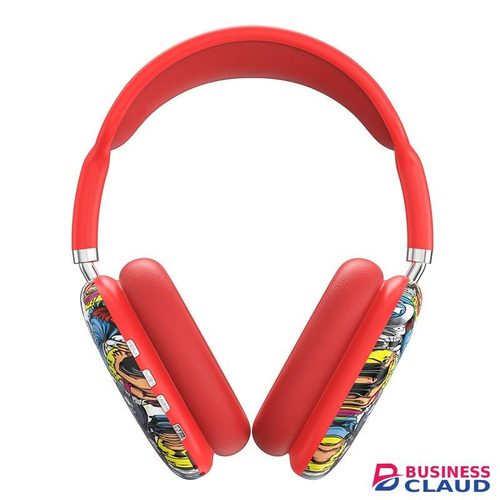 New Trendy Graffiti Headset New P9 Wireless Bluetooth Headphones Over-Ear Headphones for Android Apple in Cables-led-light-flashlight