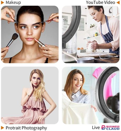 2M 10 inch Ring Light with Stand Tripod Live Broadcast Stand Liftable LED Lights Phone Holder for Selfie Make up Video Webcaster in Cables