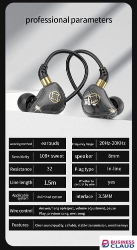 KCKZ Brand Sports Earphone New Upgrade Wired Earphone In-ear Reduction HiFi Sound Noise Canceling Fever Heavy Bass Earbuds Gaming Earphone With Microphone Headphones High-fidelity in-line Remote