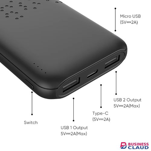 Portable Premium 20000mAh powerbank Portable Power Charging Bank Premium Black in Cables-led-light-flashlight