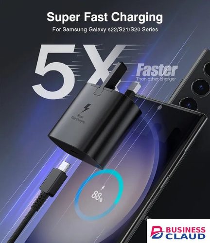 Samsung Fast Charger, Samsung USB C Charger Plug and Cable 1M USB C to Type C Charging Lead for Galaxy S25/S24/S23/S22/S21/S20/A17/A16/A15/A23/A25/A26/A32/A33/A34/A35/ in Cable-blue