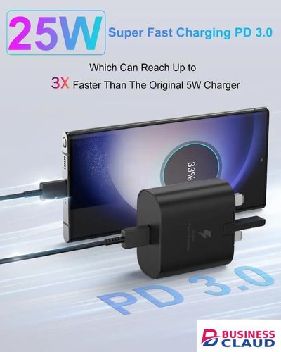 Samsung Fast Charger, Samsung USB C Charger Plug and Cable 1M USB C to Type C Charging Lead for Galaxy S25/S24/S23/S22/S21/S20/A17/A16/A15/A23/A25/A26/A32/A33/A34/A35/ in Cable-blue